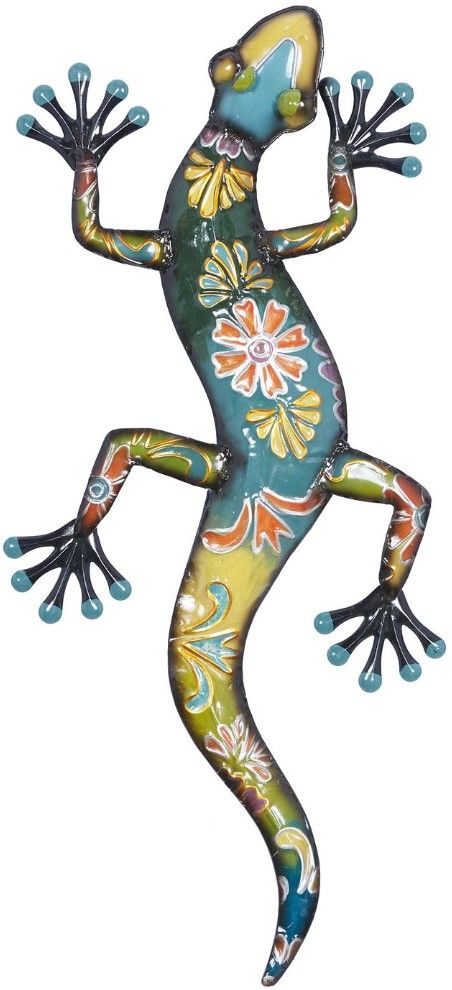 Deco Marche Multi Colored Lizard Wall Decor-0