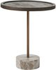 Renwil® Braiden Walnut Accent Table with Antique Brass Frame and Natural Base-0