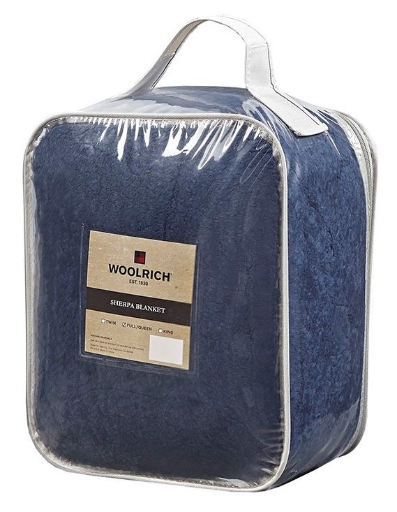 Olliix by Woolrich King Navy Burlington Berber Blanket-3