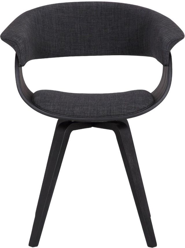 Armen Living Summer Black/Charcoal Dining Arm Chair-2