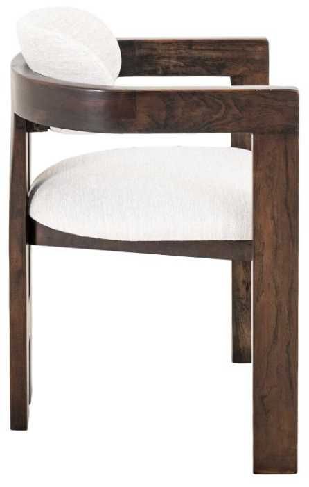 International Furniture Direct Raramuri Black/Ivory Upholstered Dining Arm Chair-3