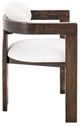 International Furniture Direct Raramuri Black/Ivory Upholstered Dining Arm Chair-3