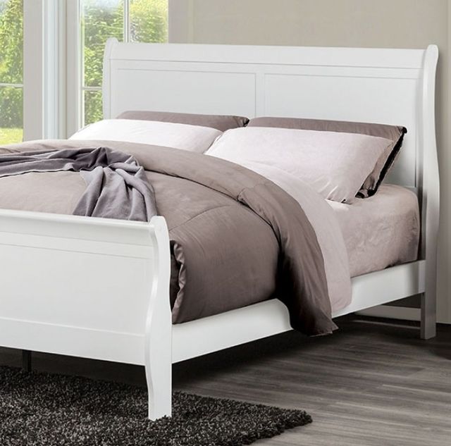 Furniture of America® Louis Philippe 4-Piece White Queen Bedroom Set-1