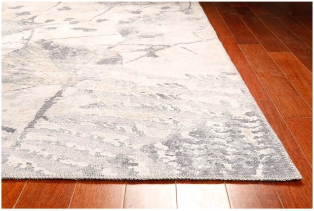 KAS Rugs London Beige/Grey Foliage 5'x8' Area Rug-1