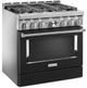 KitchenAid® 36" Imperial Black Smart Commercial-Style Gas Range-4