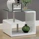 Furniture of America® Torkel Glass Top End Table wtih Chrome Base-1