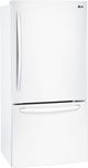 LG 24.1 Cu. Ft. Smooth White Bottom Freezer Refrigerator-2
