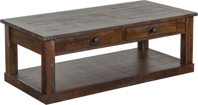 Sunny Designs™ Homestead Tobacco Leaf Coffee Table with Casters-0