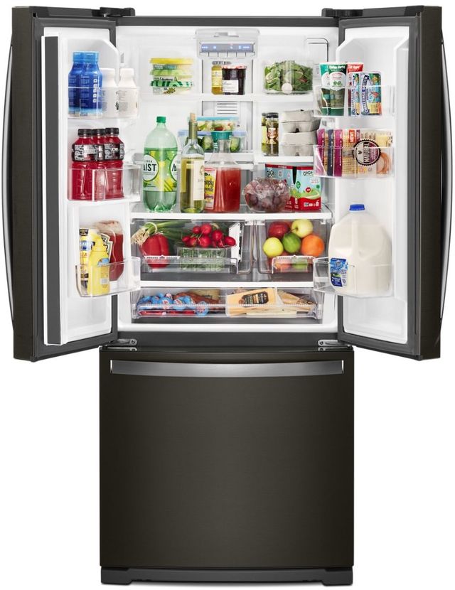 Whirlpool® 19.7 Cu. Ft. Fingerprint Resistant Black Stainless French Door Refrigerator-2