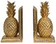 A & B Home 2-Piece Gold Pineapple Bookend Set-1
