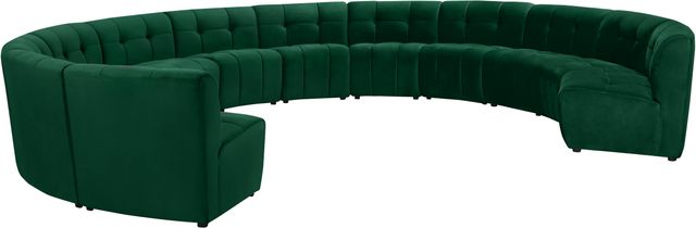 Meridian Furniture Limitless 12-Piece Green Velvet Modular Sectional-2