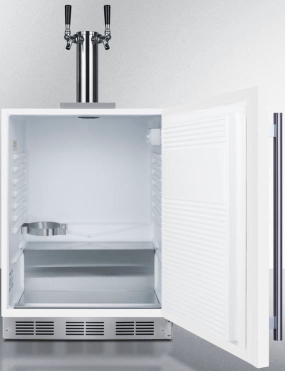 Summit® Commercial 24" White Built In Cold Brew Coffee Kegerator-2