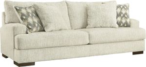 front view of the Signature Design by Ashley® Caretti Parchment Sofa