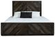 International Furniture Direct Balam Stained Dark Queen Panel Bed-0