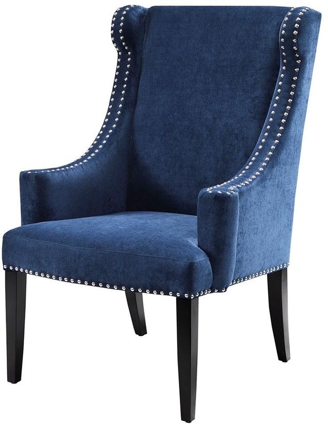 Olliix by Madison Park Blue Marcel High Back Wing Chair-0