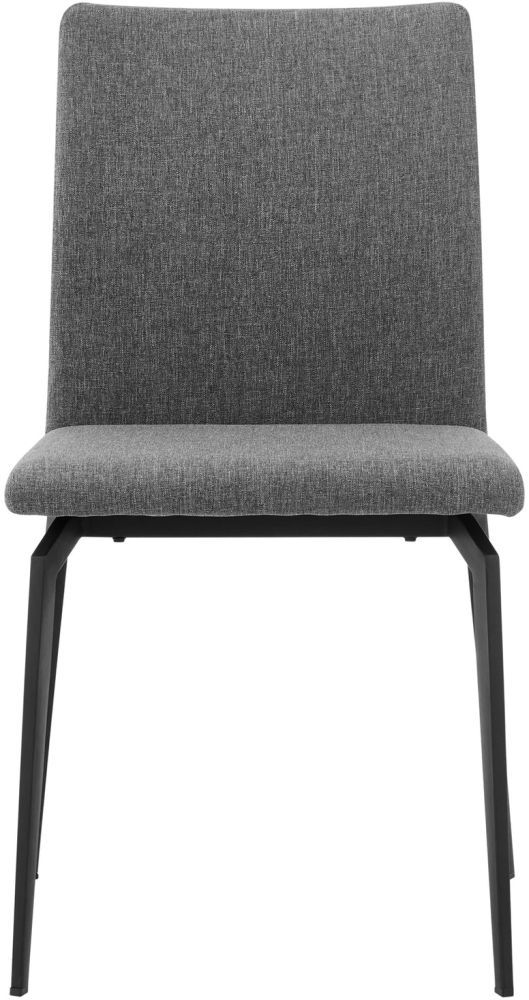Armen Living Lyon 2-Piece Black/Gray Dining Side Chair Set-2