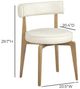TOV Furniture Nikita Cream/Natural Vegan Leather Dining Chair-2