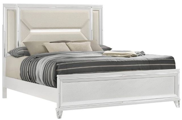 Coaster® Marmore White Queen Panel Bed