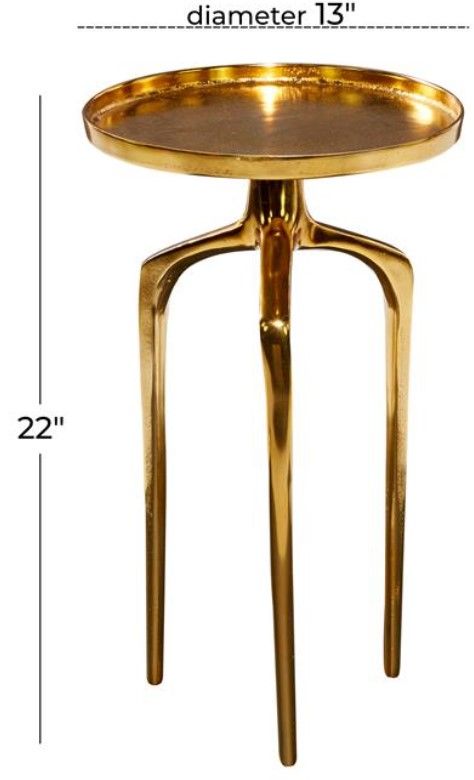 Deco Marche Gold 13'' Accent Table-3