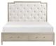 Homelegance® Genoa Ivory/Light Oak Queen Platform Storage Bed-2