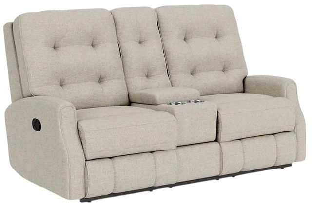 Flexsteel® Devon Driftwood Reclining Loveseat with Console-0