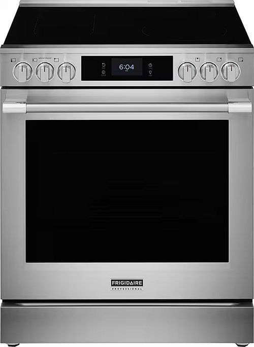 Frigidaire Professional® 30" Smudge-Proof® Stainless Steel Slide-In Electric Range with Stone-Baked Pizza-0