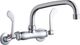 Elkay Chrome Foodservice 3-8" Adjustable Centers Wall Mount Faucet with 8" Arc Tube Spout-0