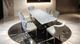 Furniture of America® Portanova 7-Piece Chrome Dining Table Set with White Chairs-1