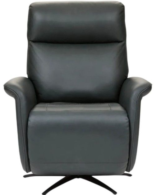 Flexsteel® Haven Harbor Leather Power Swivel Recliner with Power Headrest and Lumbar-3