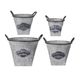 A & B Home 4-Piece Gray Planters -0