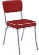 Coaster® Retro 5-Piece Red/White Round Dining Table Set-2