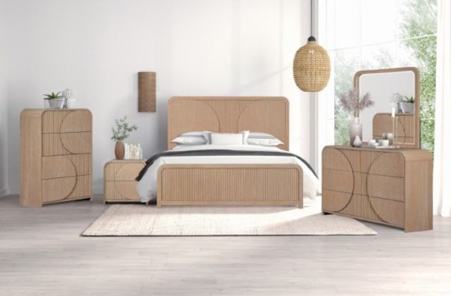 Furniture of America® Tangentry 4-Piece Natural Queen Bedroom Set-3