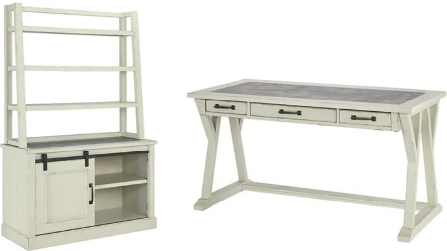Signature Design by Ashley Jonileene 3 Piece Gray White Home Office Desk Set Green River Appliance