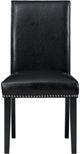 Elements International Meridian Black Upholstered Dining Side Chair-1