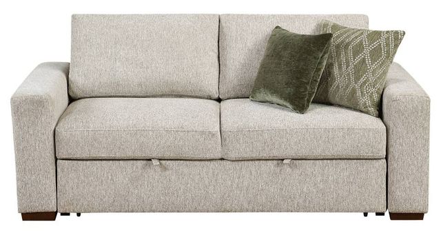 Homelegance® Isla Sage Sand Pull-Out Bed Loveseat with Click Motion Back-2