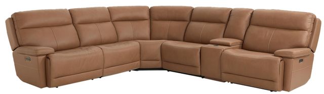 Bassett® Furniture Club Level Fletcher 6-Piece Antelope L-Shape Power Reclining Sectional-1