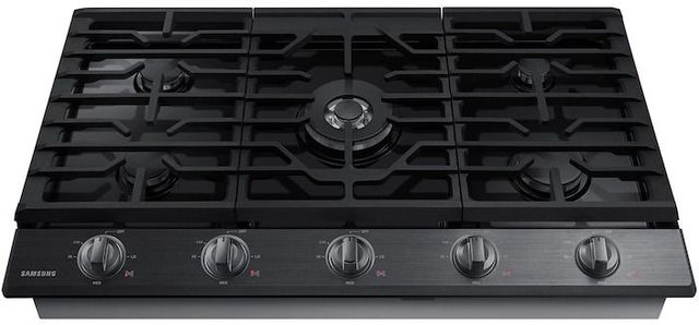 Samsung 36" Fingerprint Resistant Black Stainless Steel Gas Cooktop with Griddle-3