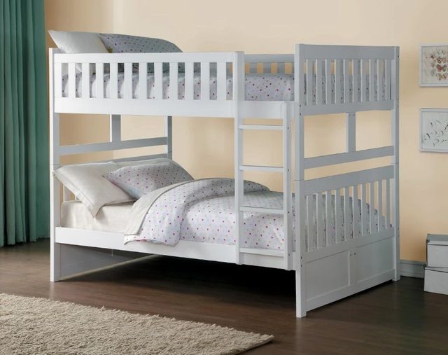 Homelegance® Galen White Full/Full Bunk Bed-1