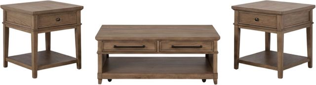 Liberty Furniture Artisan Home 3-Piece Sienna Stone Rectangular Occasional Table Set-0