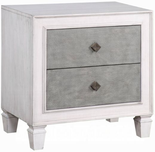 ACME Furniture Katia Rustic Gray/Weathered White Nightstand-0