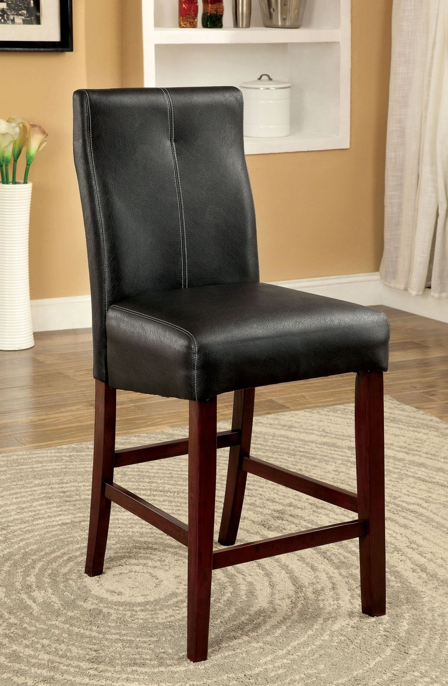 Furniture of America Bonneville II 2-Piece Counter Chair Set - Thumbnail 3