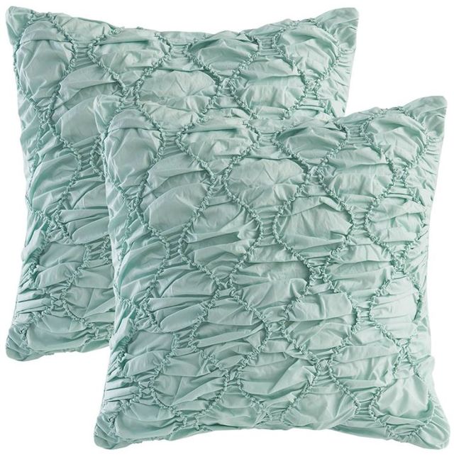 Olliix by Madison Park Keilani 8 Piece Aqua King Cotton Printed Comforter Set-2
