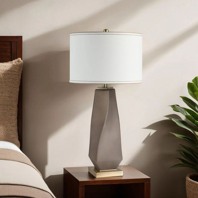 Renwil® Everren Mallorca Brass/Smoke Gray Glass Table Lamp-3