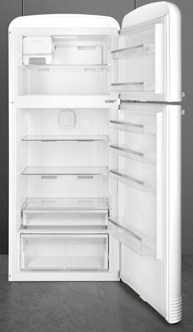 Smeg 50's Retro Style 31 in. 19.3 Cu. Ft. White Top Freezer Refrigerator-1