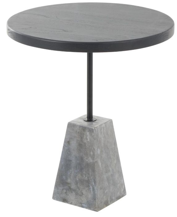 Deco Marche U Select Black Accent Table with Gray Base-1