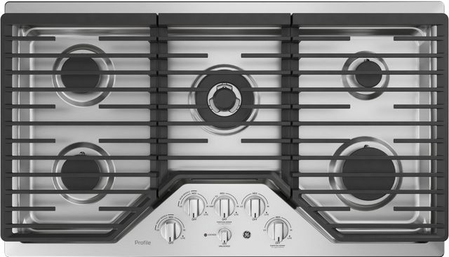 GE Profile™ 36" Stainless Steel Built-In Gas Cooktop