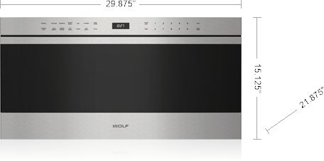 Wolf® 1.2 Cu. Ft. Stainless Steel Built-In Microwave Drawer-1