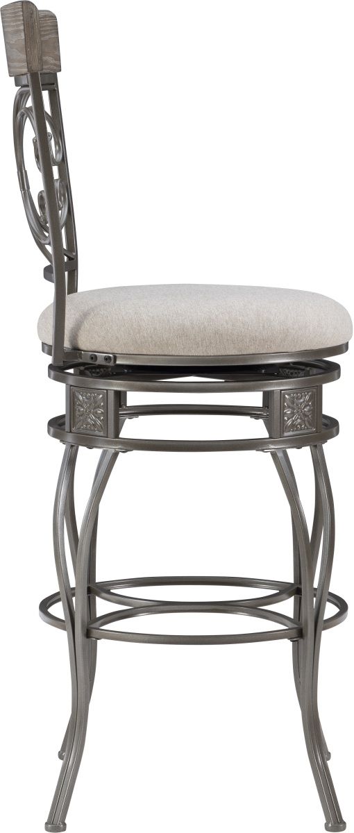 Powell® Beeson Grey Wash/Pewter Big and Tall Barstool-2