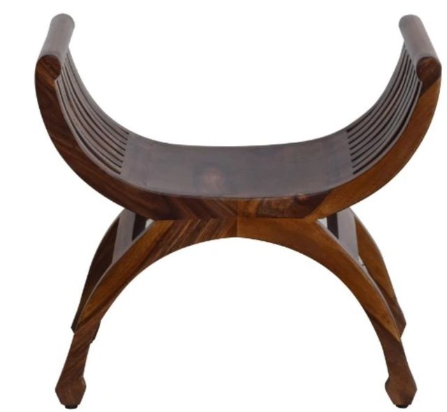 Jaipur Furniture Adhikaar Dark Brown Scooped Bench-1