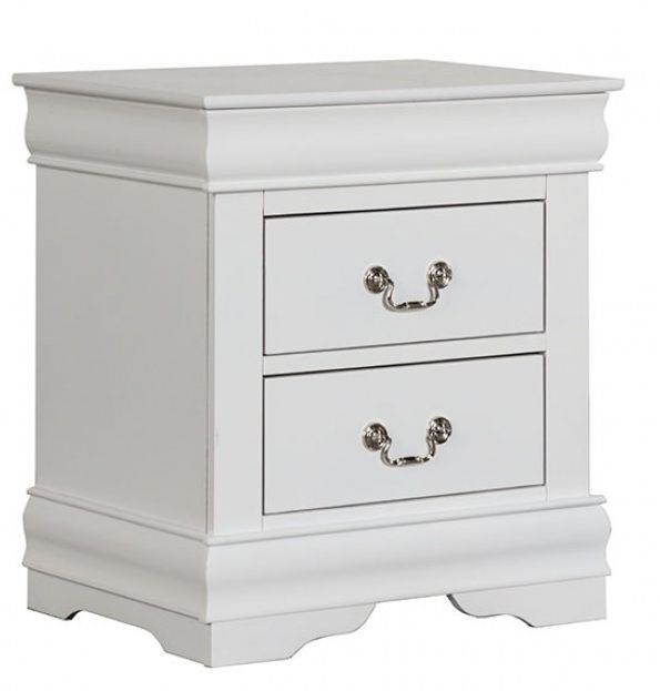Furniture of America® Louis Philippe 4-Piece White Queen Bedroom Set-3
